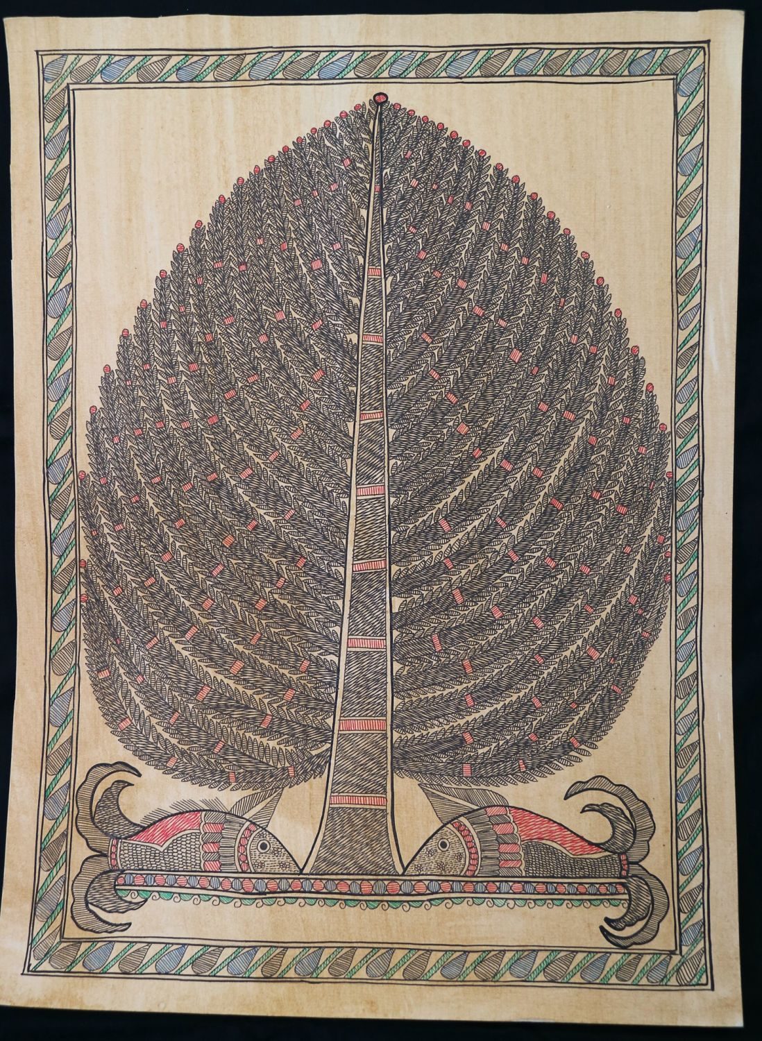 tree madhubani painting