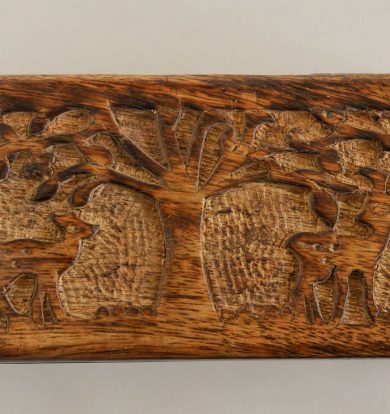 Deer Hand Carved Wooden Box