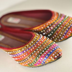 Rainbow Crystal Handmade Indian Shoes