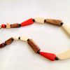 wood & bead necklace