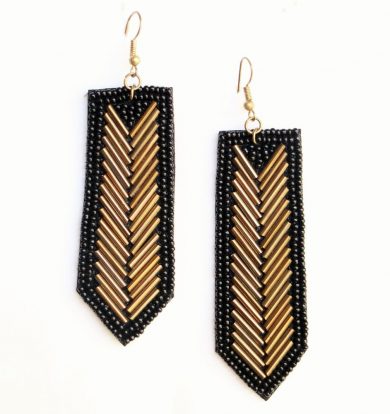 Black Beads Fashion Earrings