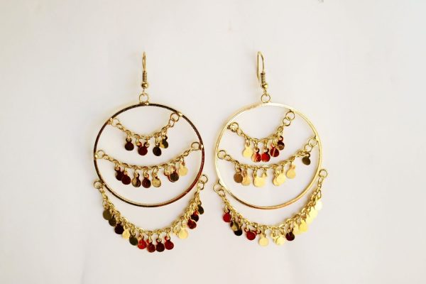 metal earrings