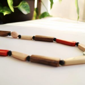 Wood and Bead Necklace