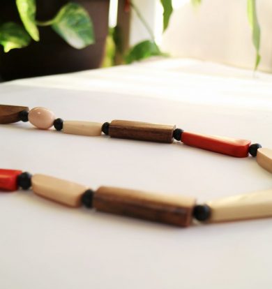 Wood and Bead Necklace